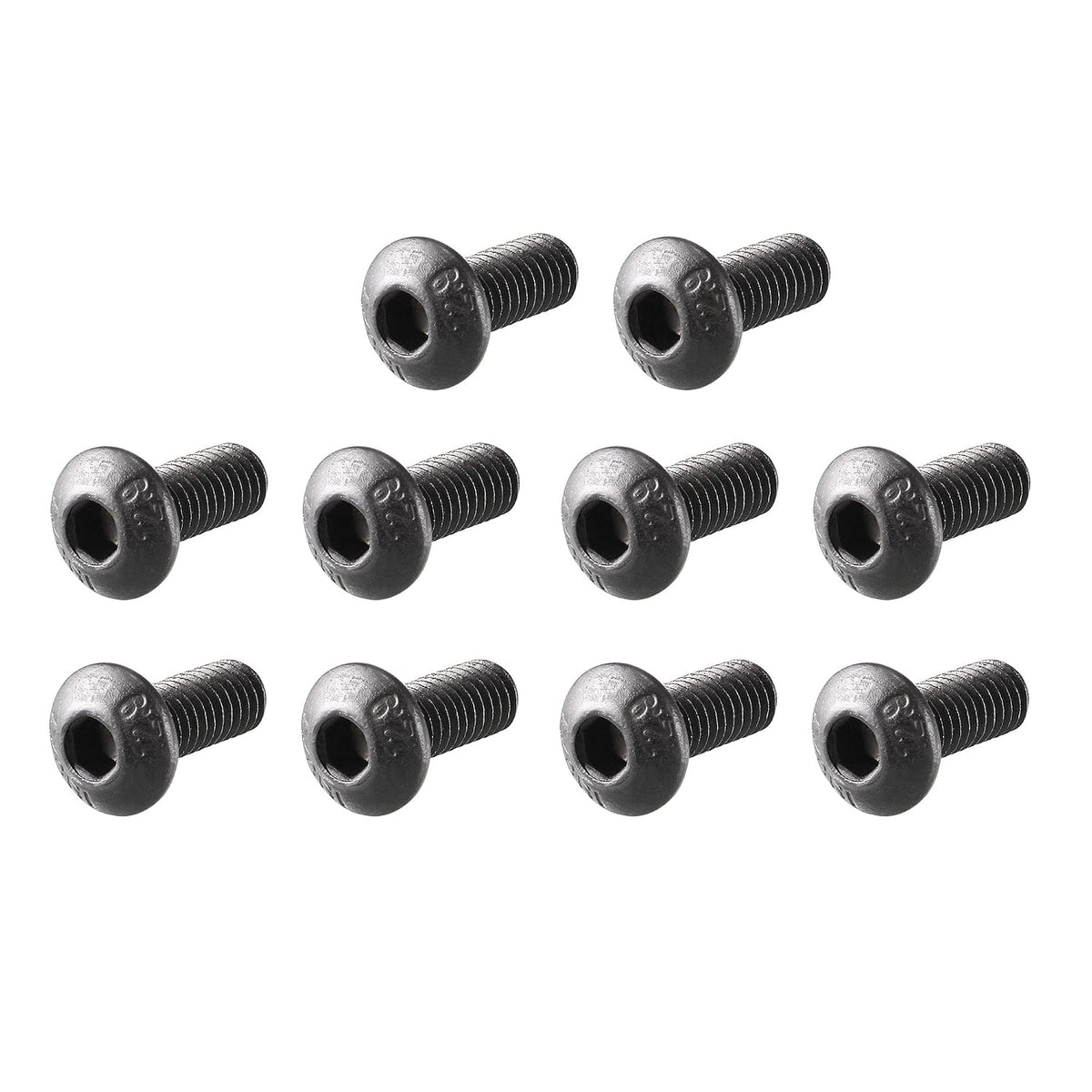 M4 x 10mm Alloy Steel Hex Bolt Socket Head Cap Screws Black 100 Pcs