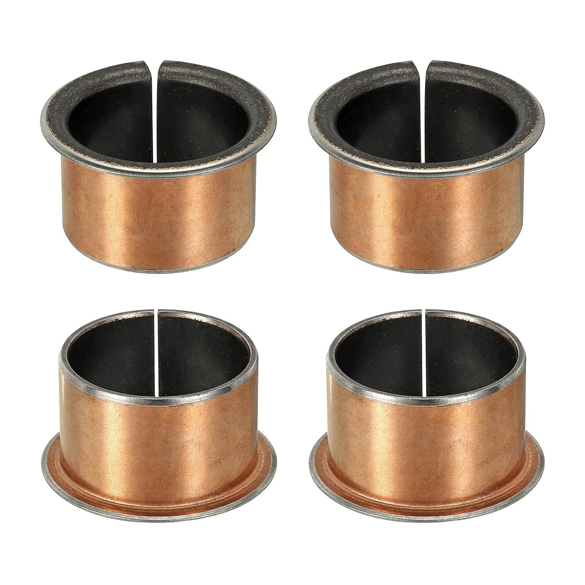 4Pcs Flanged Sleeve Bearing, 35mm Bore x 39mm OD x 26mm Length, 47 x 2.0mm Flange Dia x t Sintered Bronze Bushings Self-Lubricating Bearings for Industrial Equipment