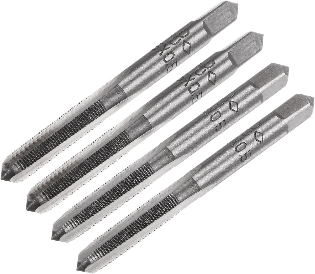 2 Pairs Metric Hand Tap Set, M5 x 0.5 Taper/Bottom Thread Taps Alloy Tool Steel Screw Tap Kit Hand Threading Tapping Tools for Repair