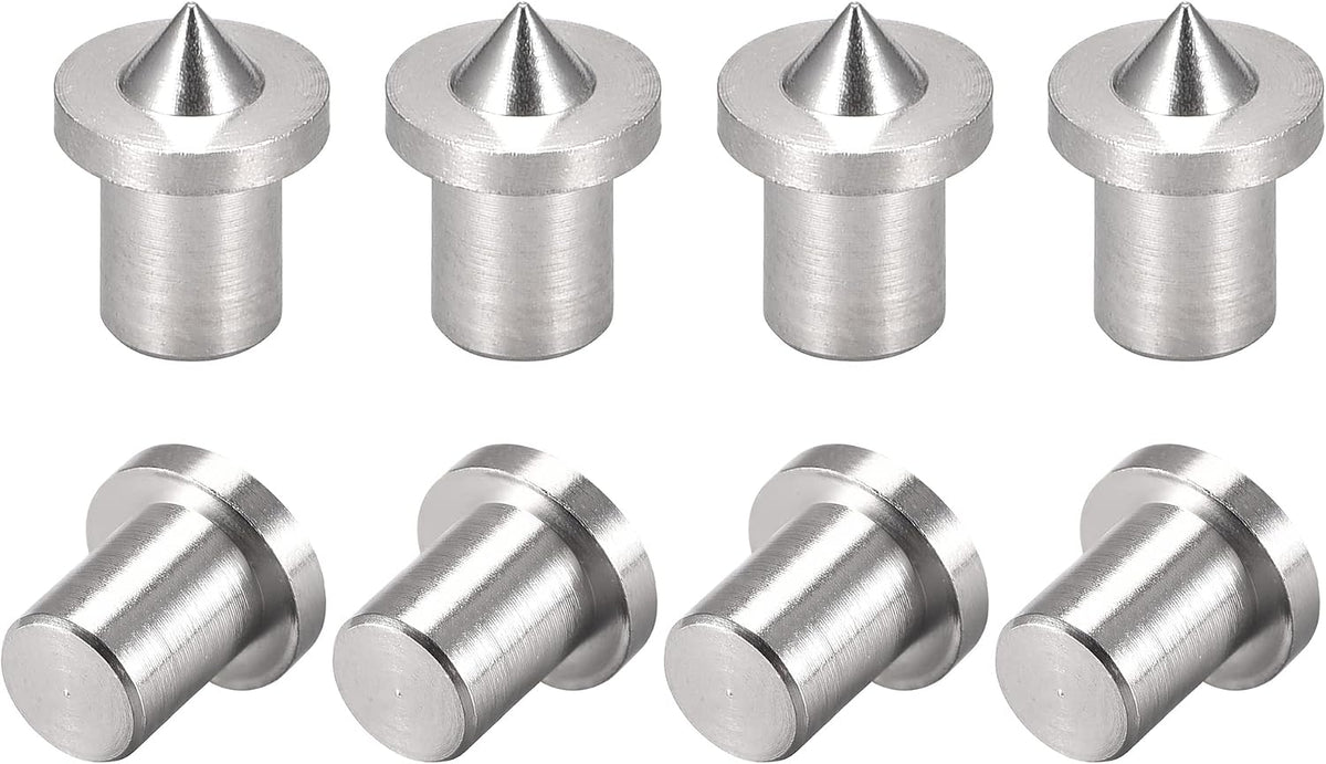 4mm Drill Center for Dowel and Tenon, Stainless Steel, Woodworking Doweling Centering Tool 8Pcs