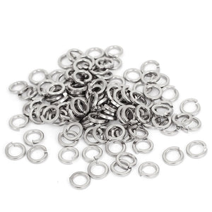 M6 304 Stainless Steel Split Lock Spring Washers Screw Gasket 100pcs
