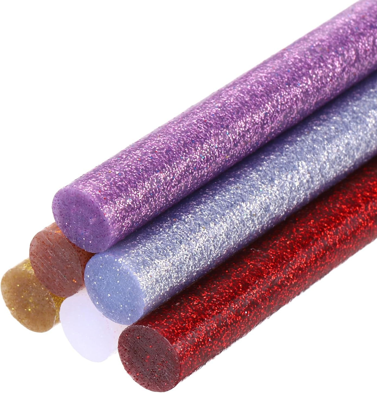 6pcs Glitter Hot Glue Sticks 4 inch x 0.43 inch Large Glue Sticks, 100 x 11mm 6 Color