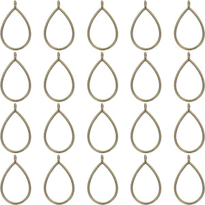 60Pcs Alloy Open Bezel Pendants, Teardrop Hollow Frame Pendant Geometric Open Back Frame Pendant for Resin Jewelry Making Earrings Necklace Bracelet DIY, Bronze