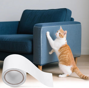 Anti Cat Scratch Furniture Protector, 2 Rolls 118" x 3.9" Single-Sided Sticky Couch Protector from Cat Claws, Clear Protectors from Cats Scratching for Sofa Corners, Walls, Doors