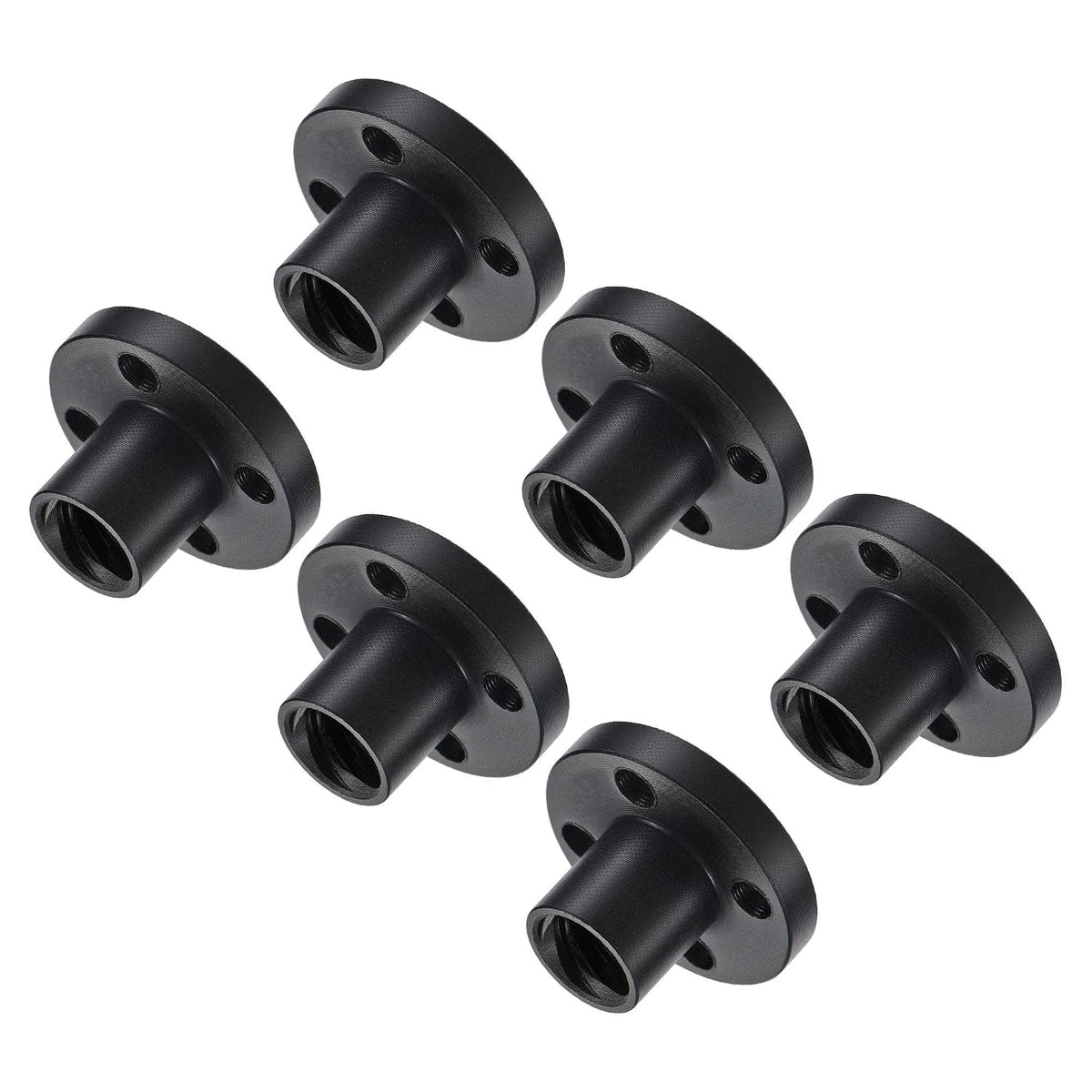 T8 POM Lead Screw Trapezoidal Nut 2mm Pitch 8mm Lead for 3D Printer Black 6Pcs