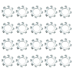 50Pcs 5/16 External Tooth Lock Washer, Zinc-Plated Carbon Steel Multi-Tooth Star Washer Locking Fastener, Silver Tone