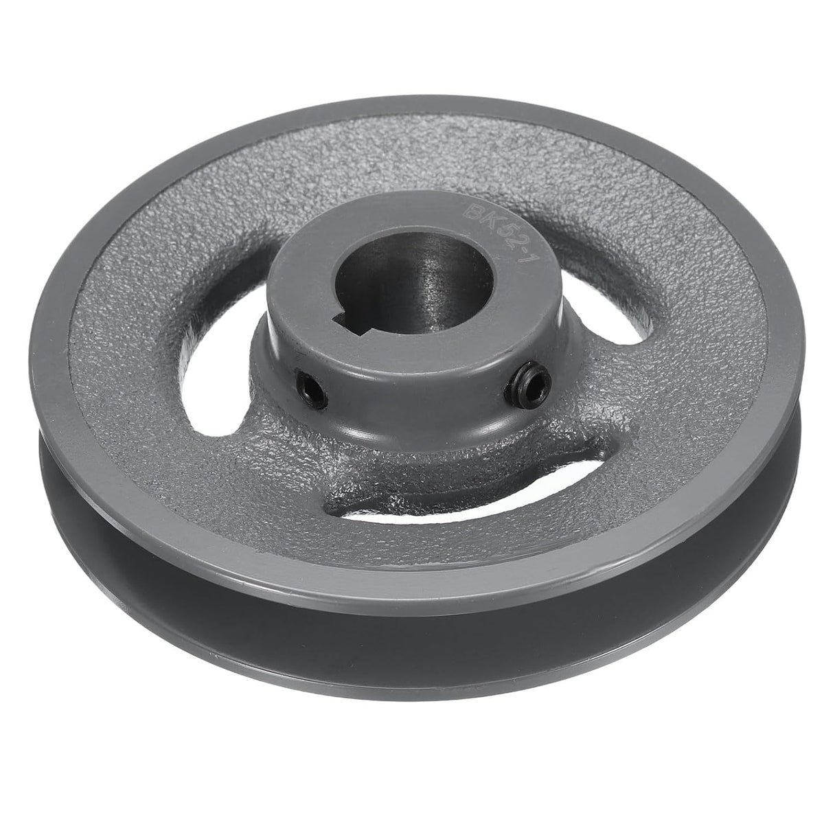 BK52-1 V-Belt Sheave 1"Bore 4.95"OD Single Groove Web Sheave Bored-to-Size Sheave, Cast Iron, Belt Section for 3L or B Belt