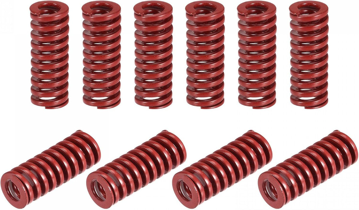 3D Printer Die Spring, 20pcs 10mm OD 25mm Long Spiral Stamping Medium Load Compression Mould Die Springs for 3D Printer Electric Part, Red