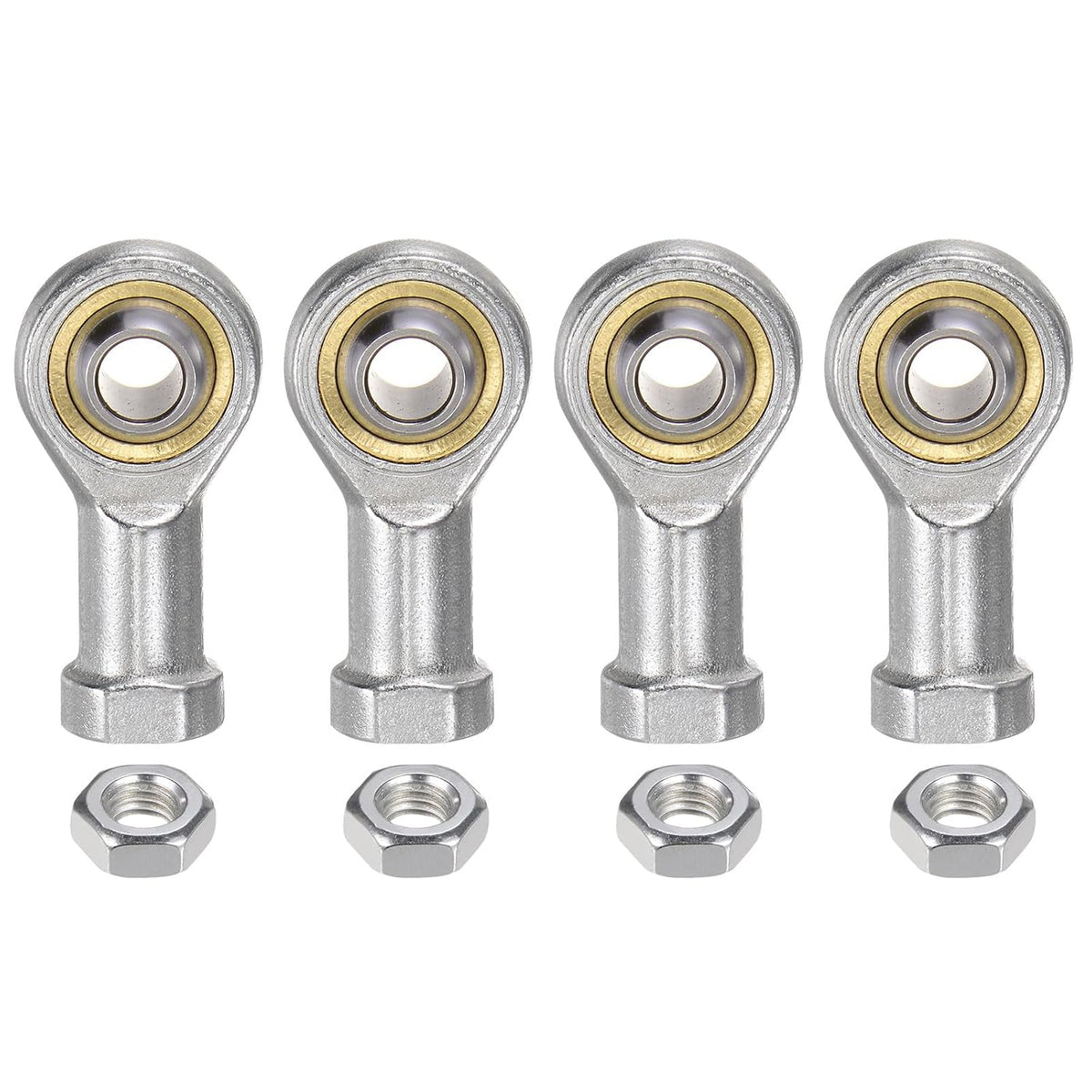 4pcs SI8TK PHSA8 M8 Female Rod End Bearing M8x1.25 Right Hand Thread, Self-Lubricating Joint Rod Ends, Includes Jam Nut