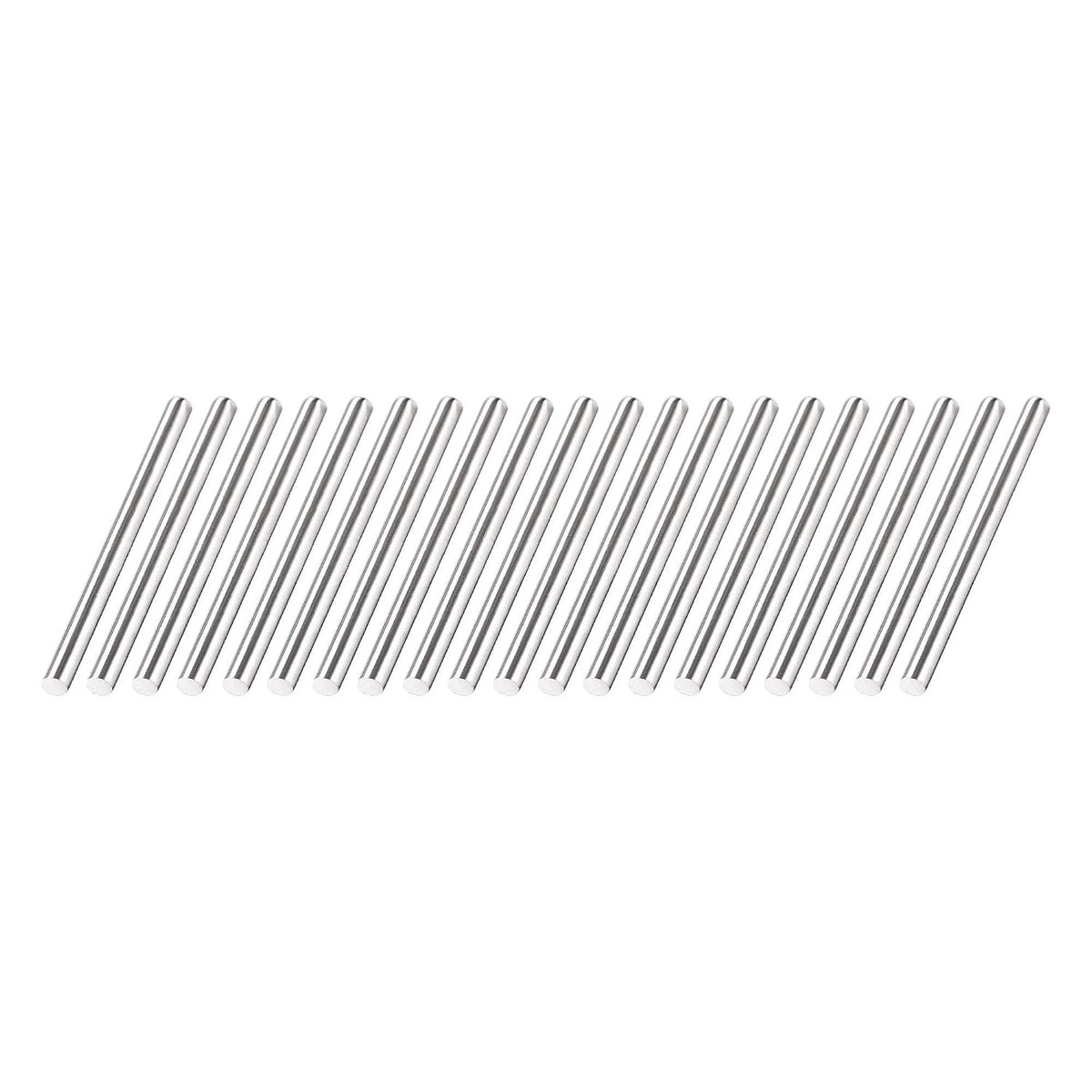 2mm x 25mm 304 Stainless Steel Solid Round Rod for DIY Craft - 20pcs