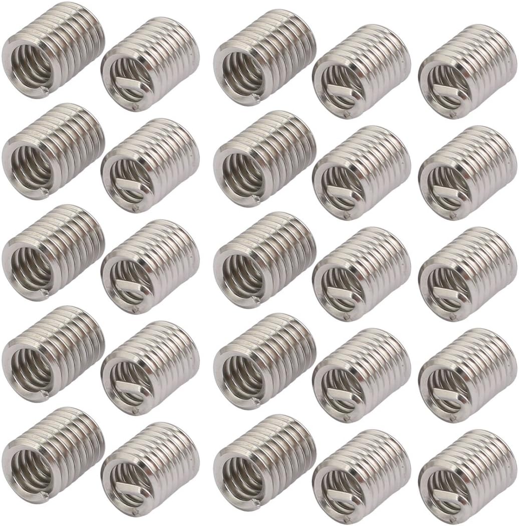 1/4-20 304 Stainless Steel Helical Recoil Coil Wire Thread Insert 25pcs