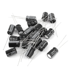 20Pcs 25V 470uF Radial Leads Cylindrical Electrolytic Capacitor 8x12mm