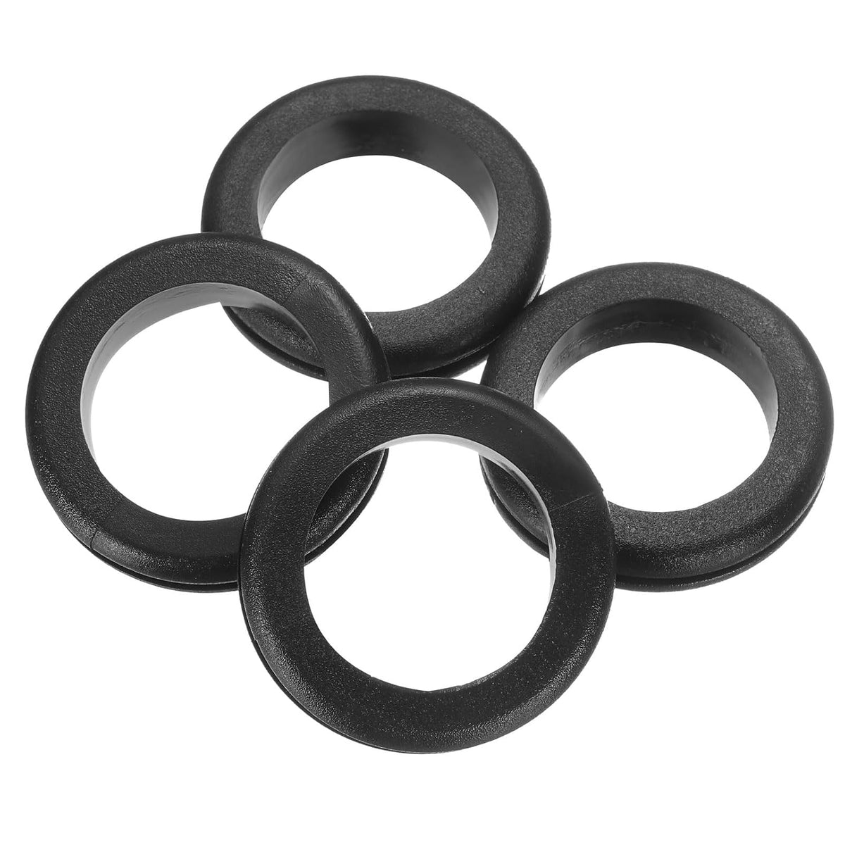 4Pcs Rubber Grommets 1-3/8 ID, 1-1/2 Drill Hole, Firewall Grommet Automotive Rubber Hole Eyelet Ring Gasket for Wire Cable Hose Protection, Metal Electric Box, (35x40mm, Black)