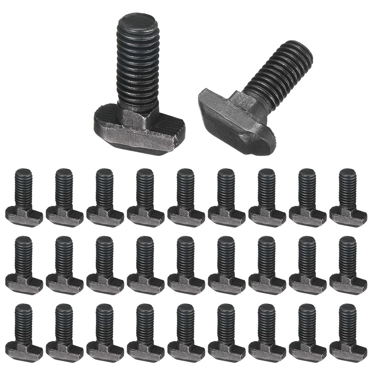 30pcs M8x20mm t Slot Drop-in Bolt, Carbon Steel Hammer Head Bolts t Shape Stud Sliding Screw for European Standard 40 Series Aluminum Profile