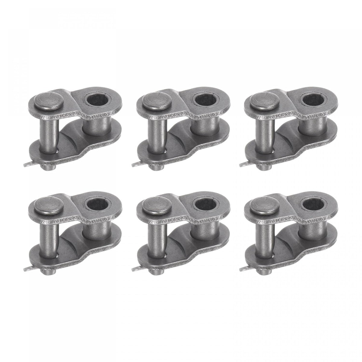 6Pcs #35 Chain Offset Half Link Roller, 3/8" Pitch Carbon Steel, Standard Chain End Connector Split Links for 06C Chain