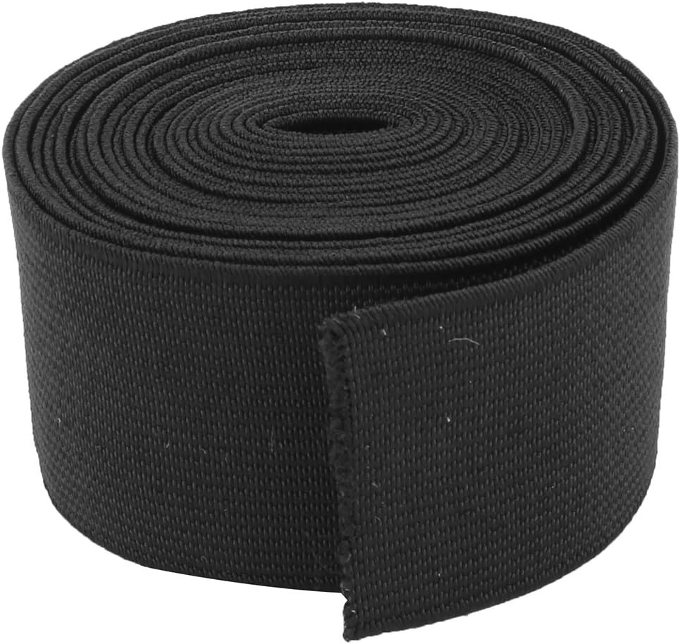 LinkMejor Polyester Tailoring DIY Sewing Handcraft Clothes Cuff Elastic Band 2.73 Yards Black