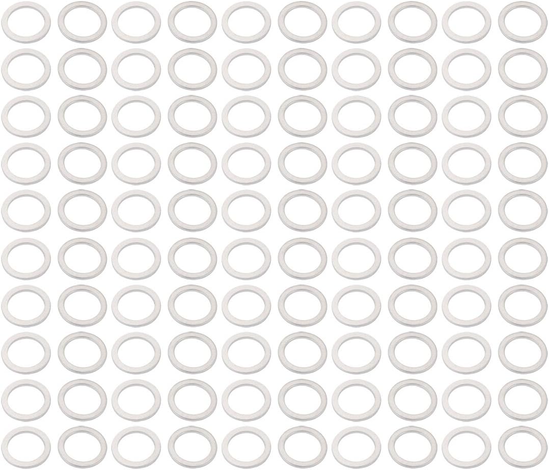 12mmx16mmx1.2mm Motorcycle Hardware Drain Plug Crush Aluminum Washer Seal 100pcs