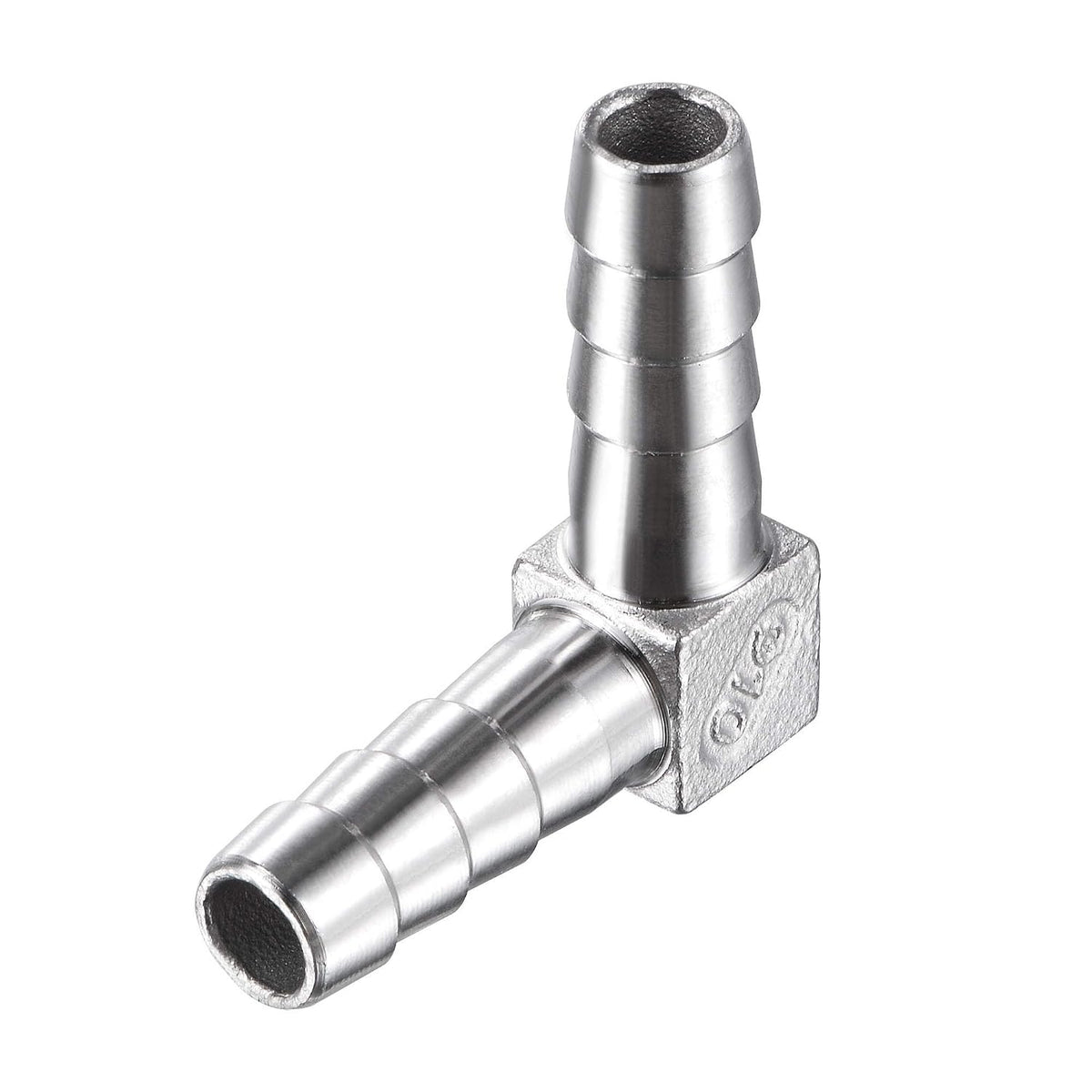 Barb Hose Fitting, 38x38x10mm Elbow Coupler Tubing Connector for Water Fuel Air Oil Gas, Polishing 304 Stainless Steel