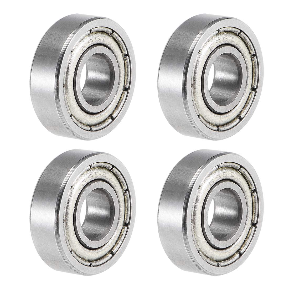 S695ZZ Deep Groove Ball Bearings 5mm x 13mm x 4mm Double Shielded Stainless Steel 4pcs