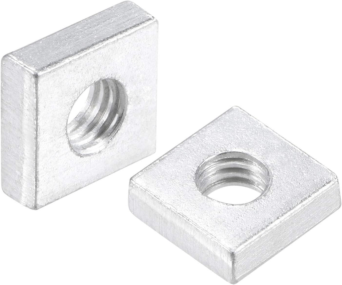Square Nuts, M6x12mmx4mm Zinc-Plated Metric Coarse Thread Assortment Kit, 25 Pcs