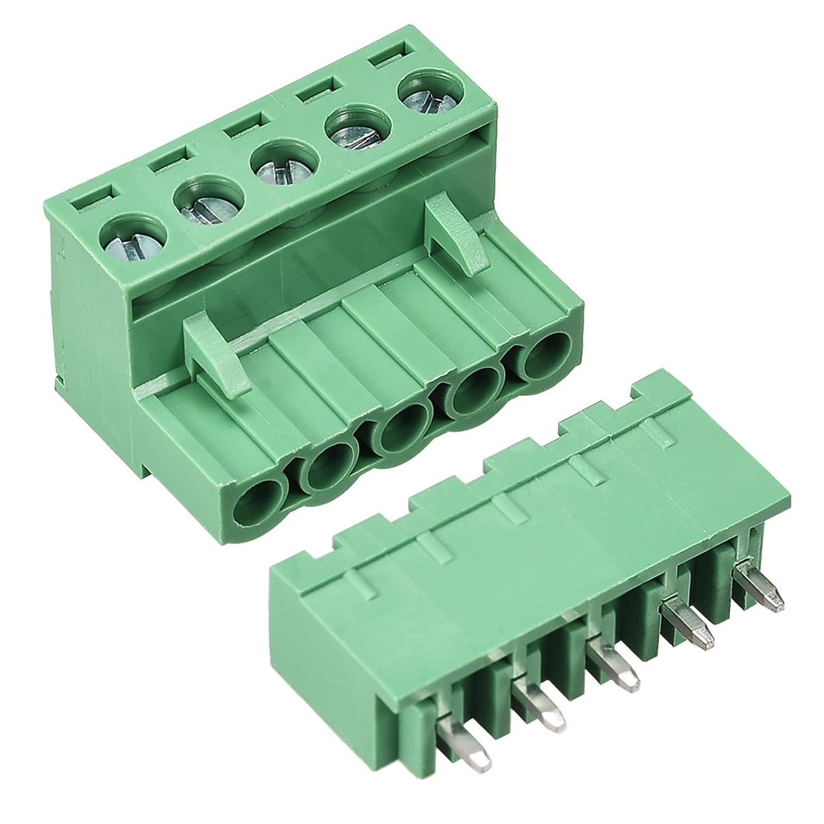 5 Pin 5.08mm Pitch Male Female PCB Screw Terminal Block 5 Sets