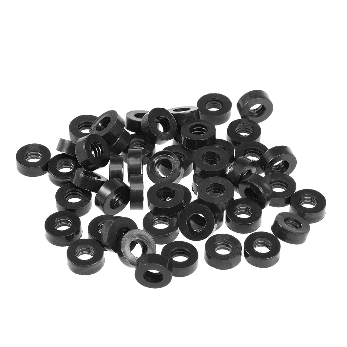 Rubber Flat Washers 12mm OD 6mm ID 4.5mm Thickness for Faucet Pipe Water Hose, Pack of 50