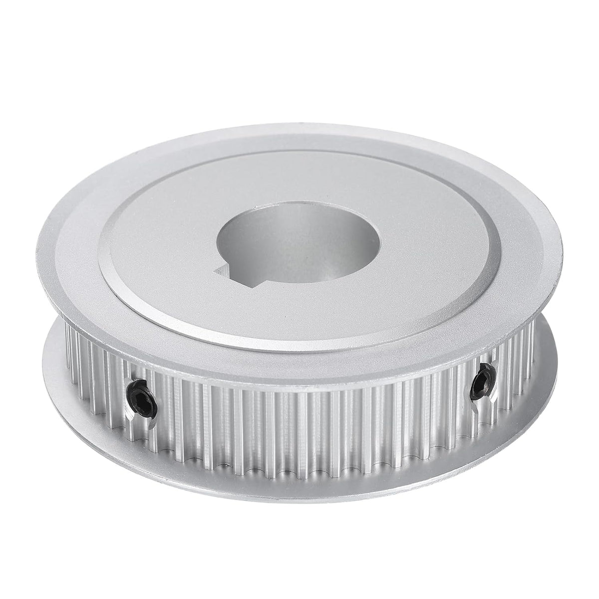 5M-48T-1B Timing Belt Pulley 1" Bore, 48 Teeth Aluminum Alloy Synchronous Wheel with Keyway, Pitch 5mm Tooth for 15mm Width Belt