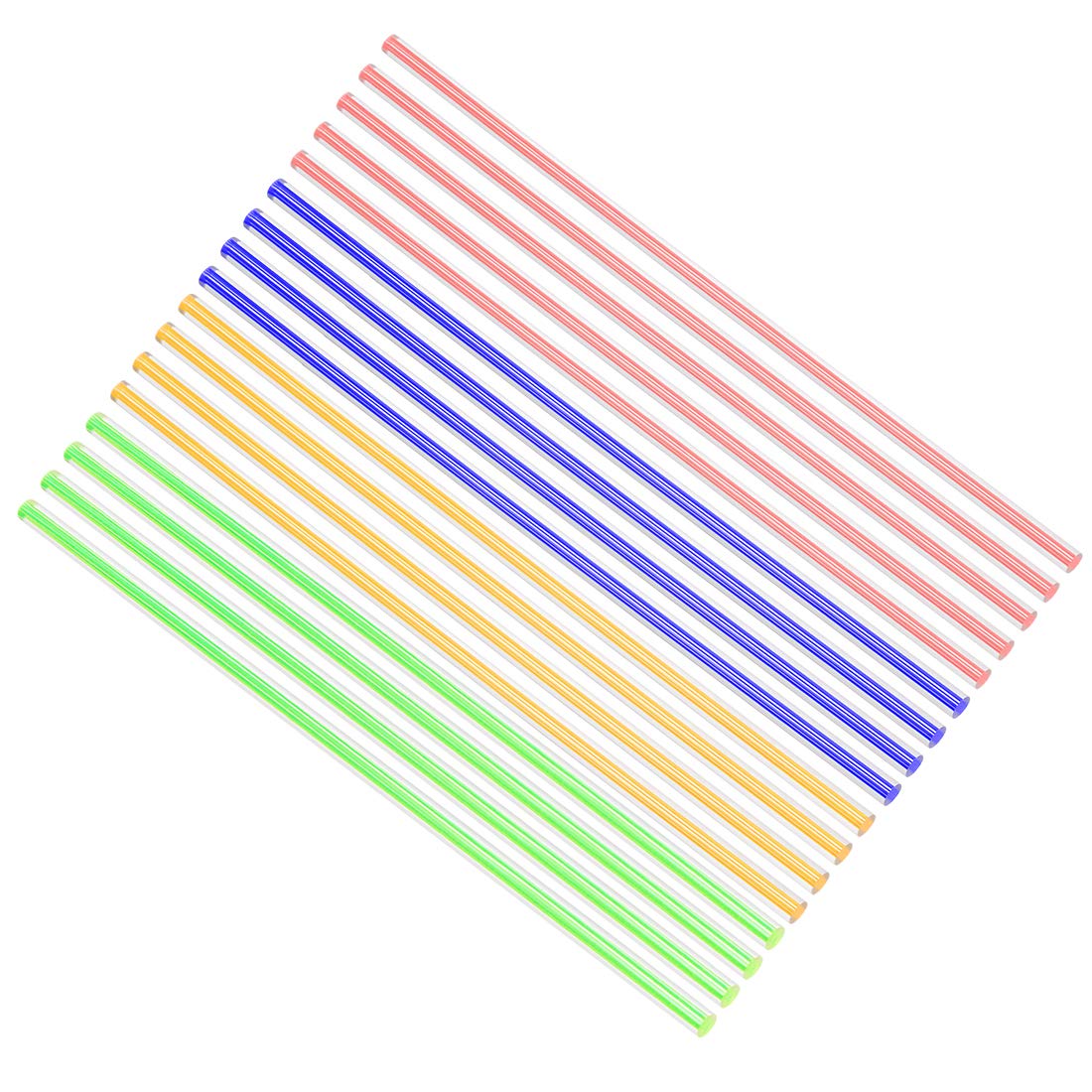 Acrylic Round Rod,1/4 inch Diameter 10 inch Length,Multicolor Straight Line,Solid Plastic PMMA Bar Stick 16pcs