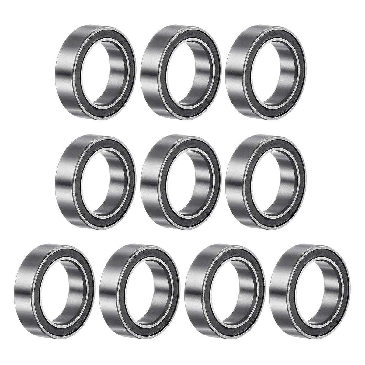 10pcs 6700-2RS Deep Groove Ball Bearings, Chrome Steel Double Rubber Sealed Bearing 10mm x 15mm x 4mm