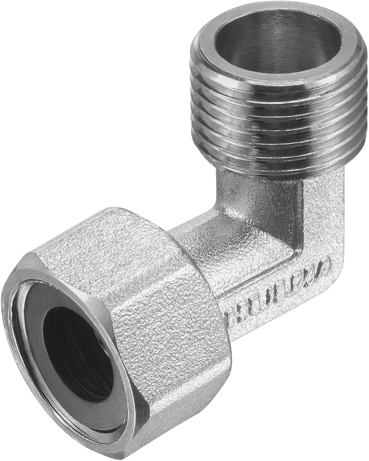 Pipe Fitting Elbow G1/2 Male to Female Thread 2 Way L Shape Hose Connector Adapter, Nickel-Plated Copper