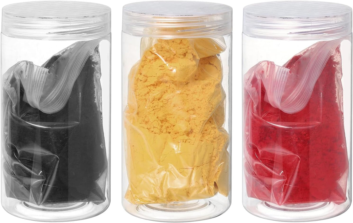 Iron Oxide Powder 300g 3 Packs of Iron Oxide Pigment, 3 Colors, 100g of Each Color Concrete Dye Color Powder for Tile Clay Paint Coloring Powder, Black, Yellow, Red