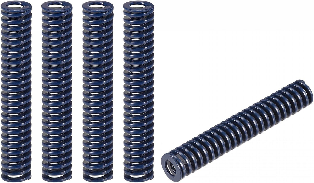 3D Printer Die Spring, 5pcs 12mm OD 75mm Long Spiral Stamping Light Load Compression Mould Die Springs for 3D Printer Electric Part, Blue
