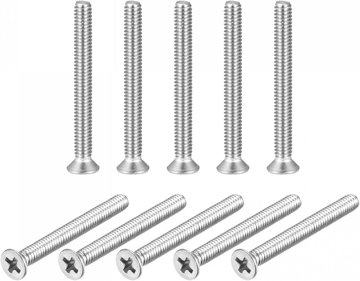 8#-32x1-1/2" Flat Head Machine Screws Phillips 304 Stainless Steel Bolts 25pcs