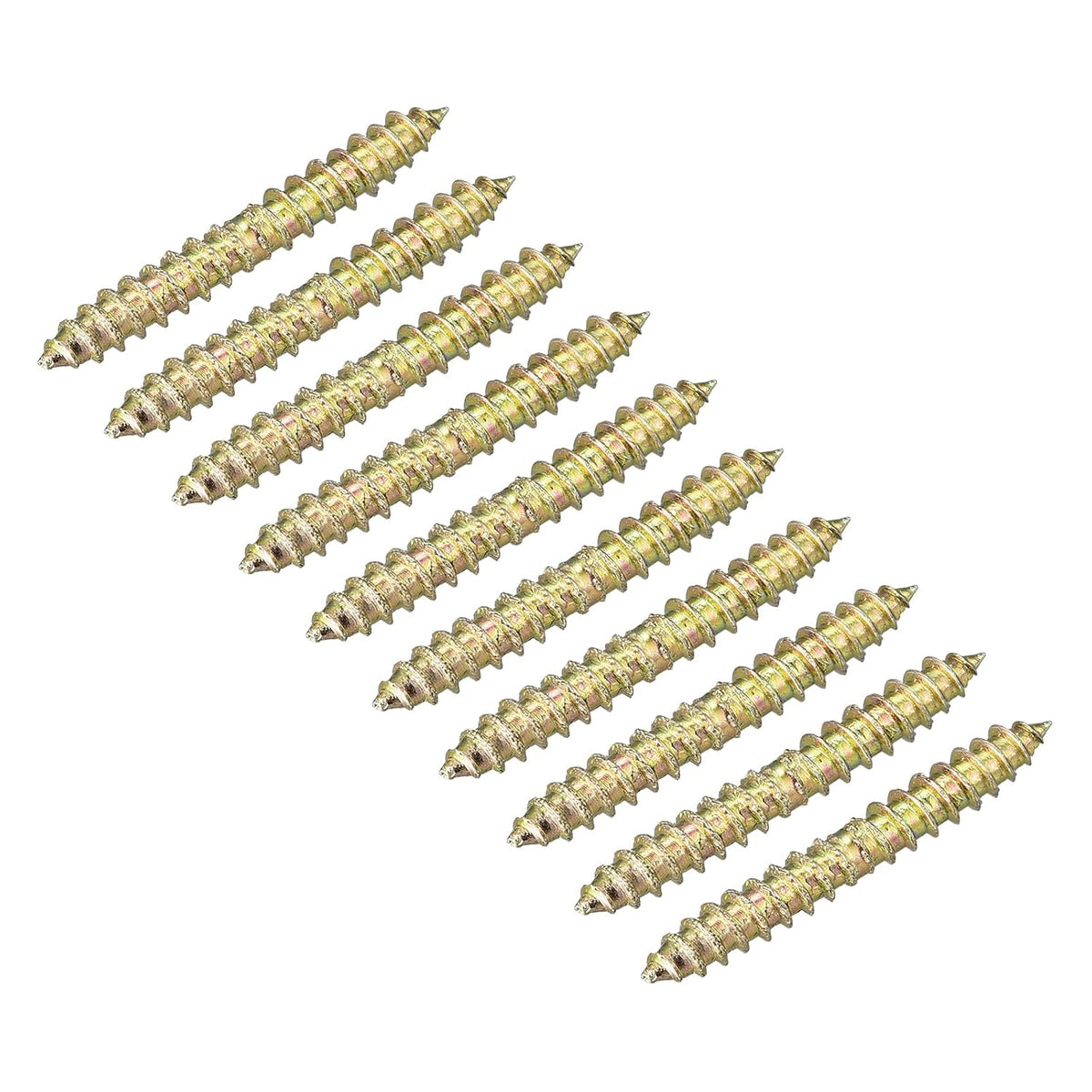 4x18mm Hanger Bolts, 50pcs Double Ended Self-Tapping Thread Wood to Wood Dowel Screws for Wood Connecting
