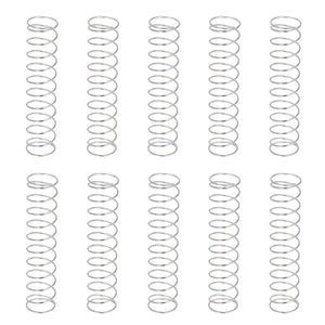 10Pcs Compression Springs, 0.6mm Wire Diameter x 11mm OD x 50mm Length 304 Stainless Steel Extension Spring Ballpoint Pen Pressure Springs for Shop Home Repairs, Silver