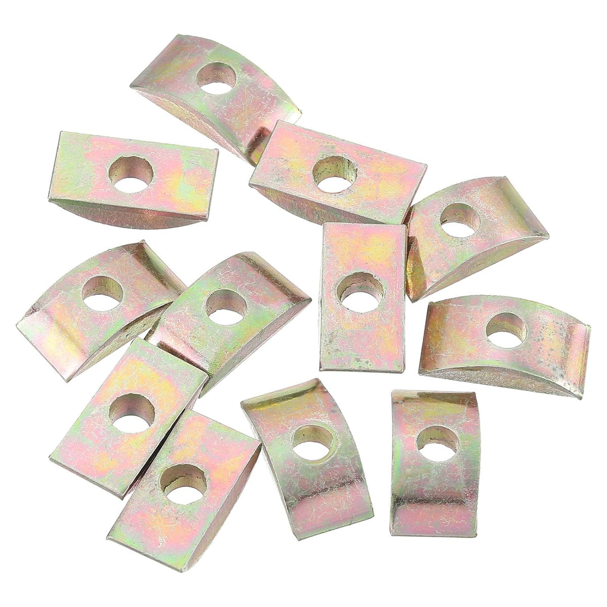 20pcs M6 Half Moon Nuts Washers, Iron Solid Half Moon Lock Washer, Spacer Connector Hardware Fittings, Bronze