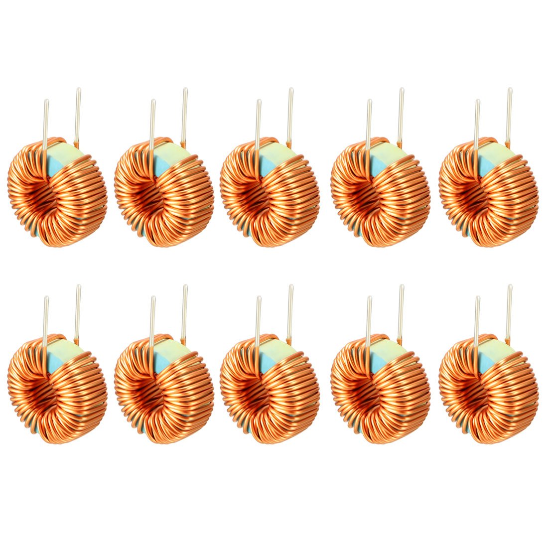 10Pcs Vertical Toroid Magnetic Inductor Monolayer Wire Wind Wound 100uH 3A Inductance Coil