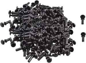 200 Pcs Black Nylon 3.0mm Bottom Dia Push Clips Rivets Fasteners R3090