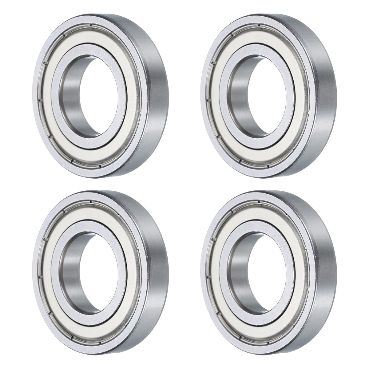 4 Pcs 16004-2Z Deep Groove Ball Bearing, 20mm x 42mm x 8mm High Carbon Chrome Steel Z3 Double Rubber Sealed Bearing (ABEC3)