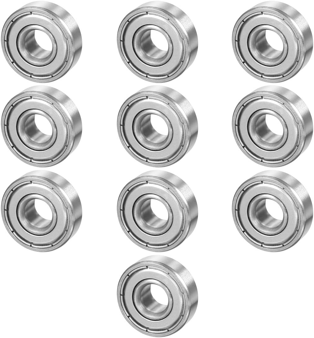 8mmx22mmx7mm Double Shielded Miniature Deep Groove Ball Bearing 10pcs
