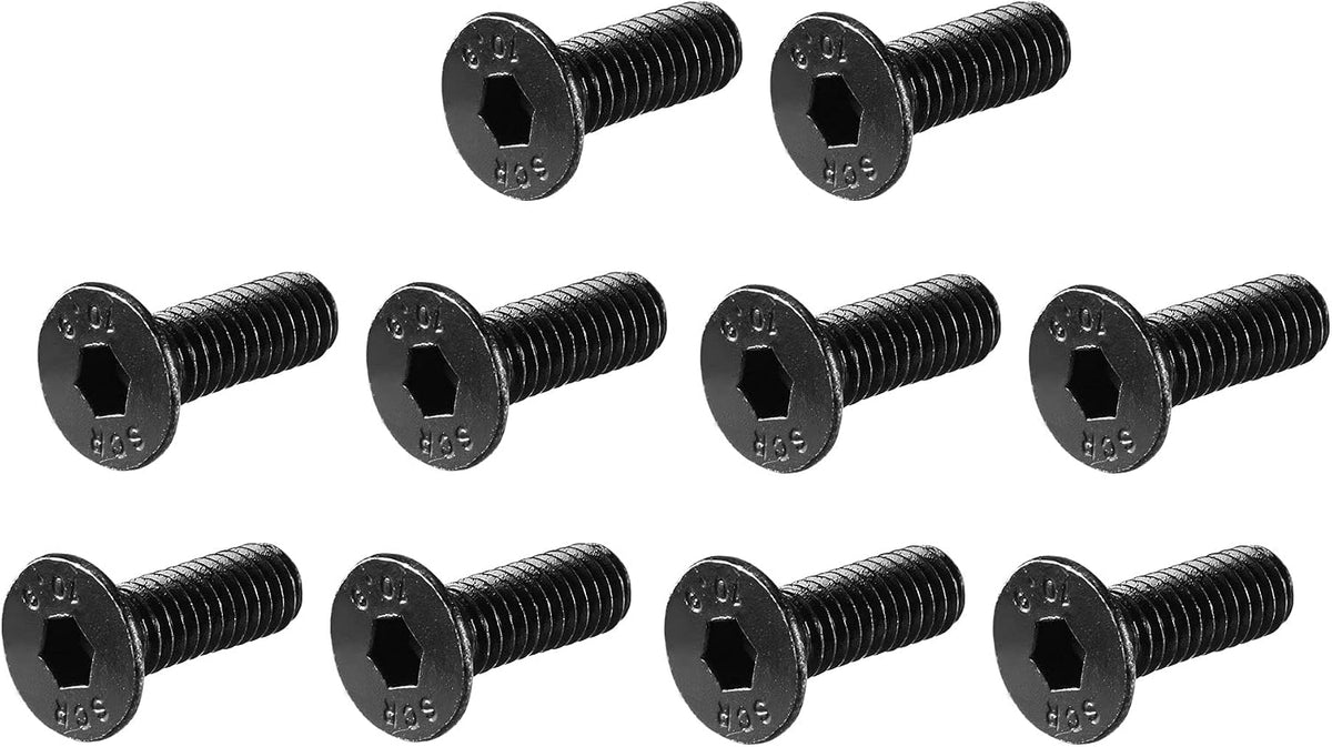 M4x12mm 10.9 Carbon Steel Countersunk Head Hex Socket Screw 50pcs