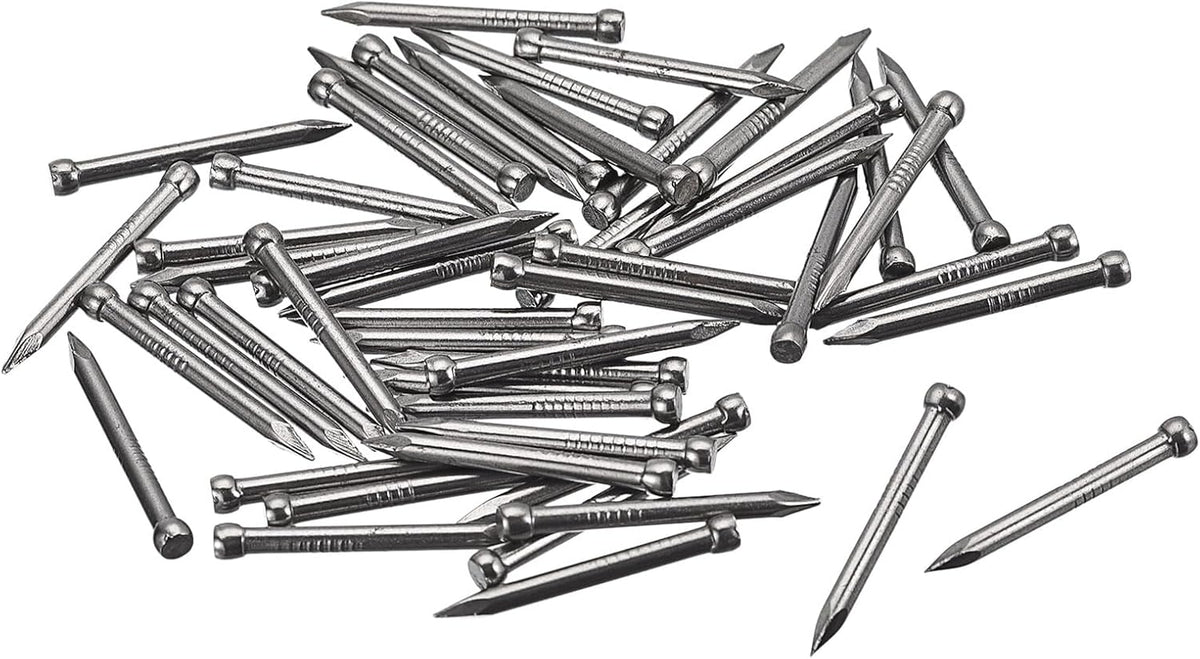 Finishing Nails 120pcs 25mm 1 Inch Hand-Drive Hardware Carbon Steel Nail Lost Head Nails