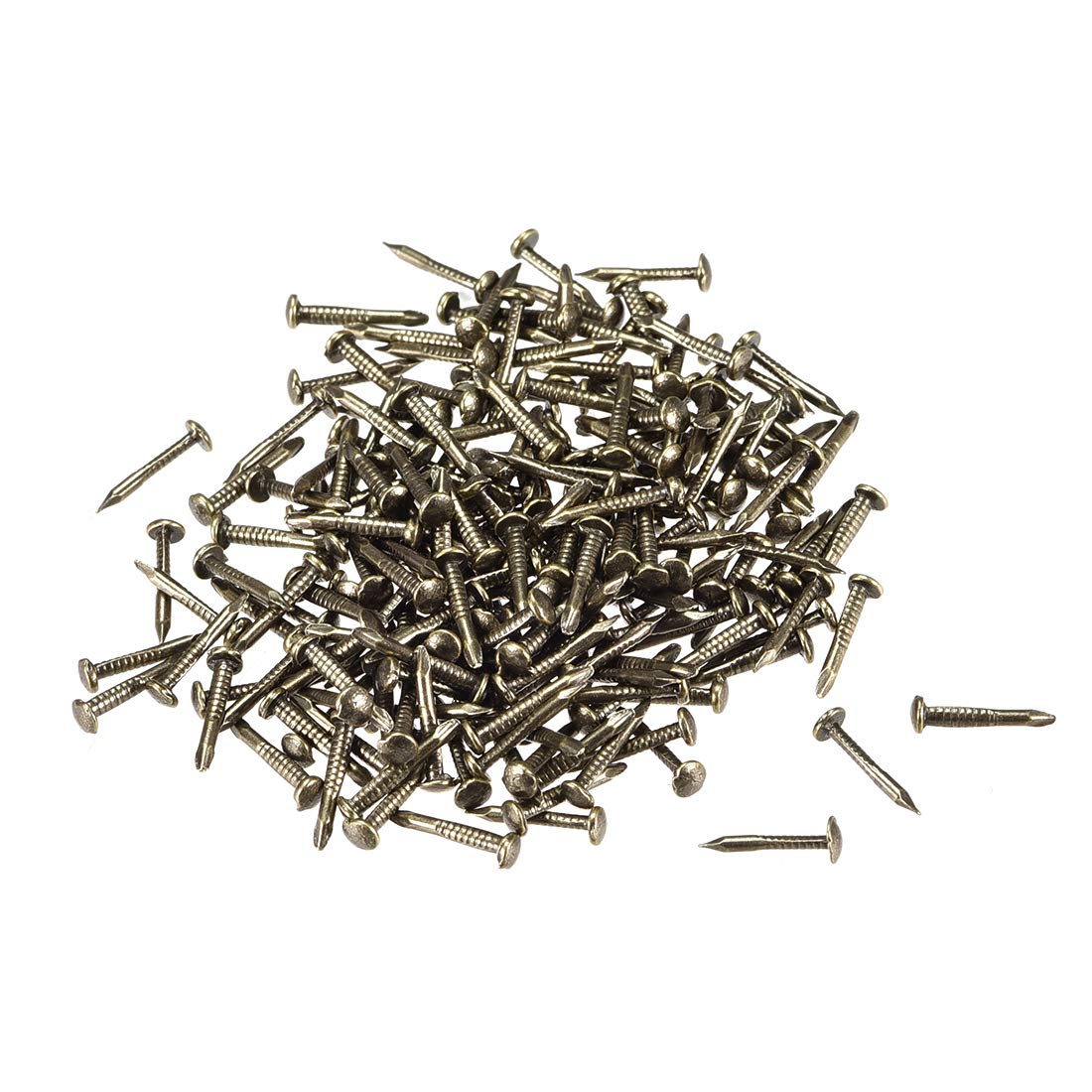Small Tiny Hardware Nails Carbon Steel 1.2x10mm(DXL) for DIY Decorative Wooden Boxes Accessories Bronze Tone 500pcs