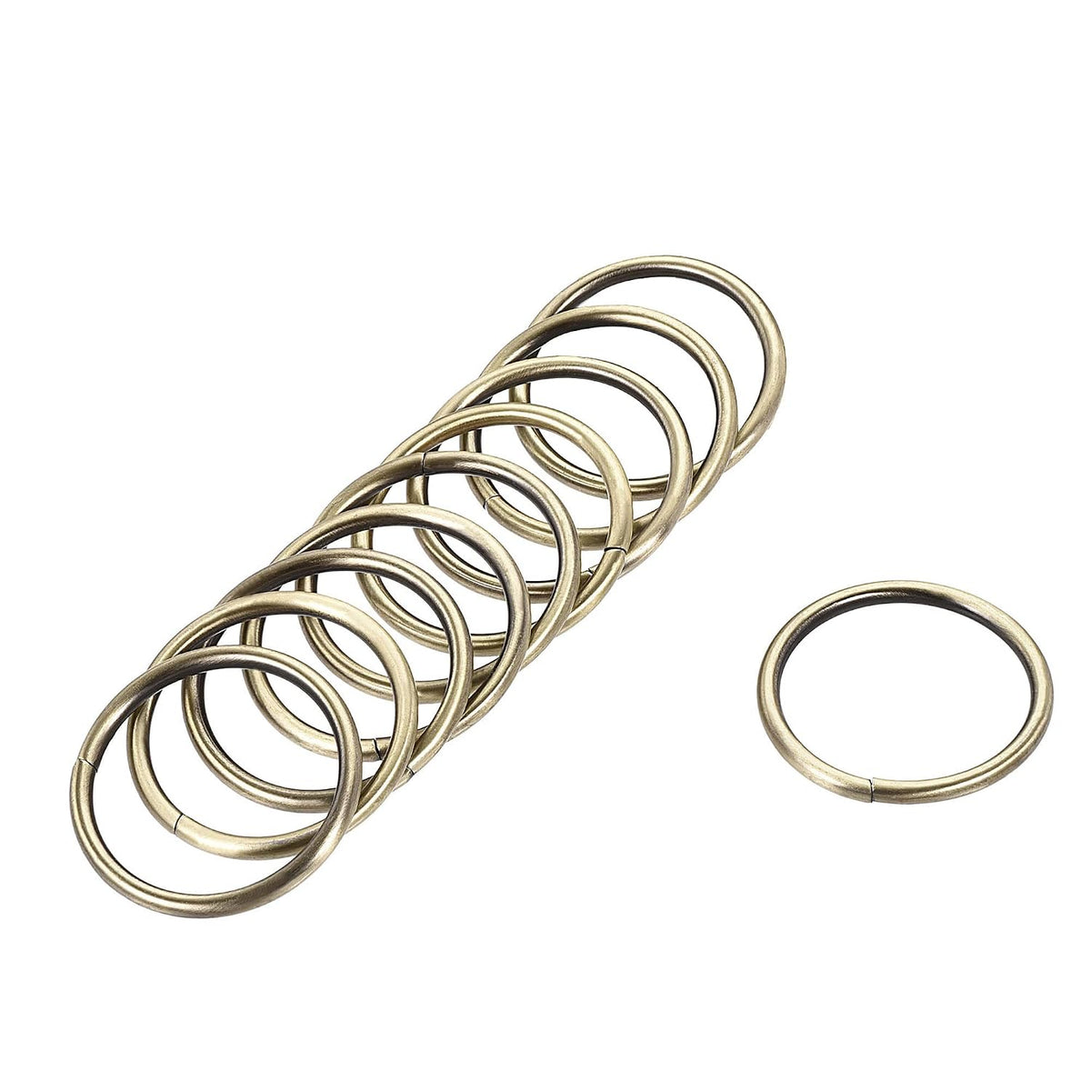 Metal O Ring 38mm(1.5") ID 3.8mm Thickness Non-Welded Rings for Hardware DIY Bronze Tone 15pcs