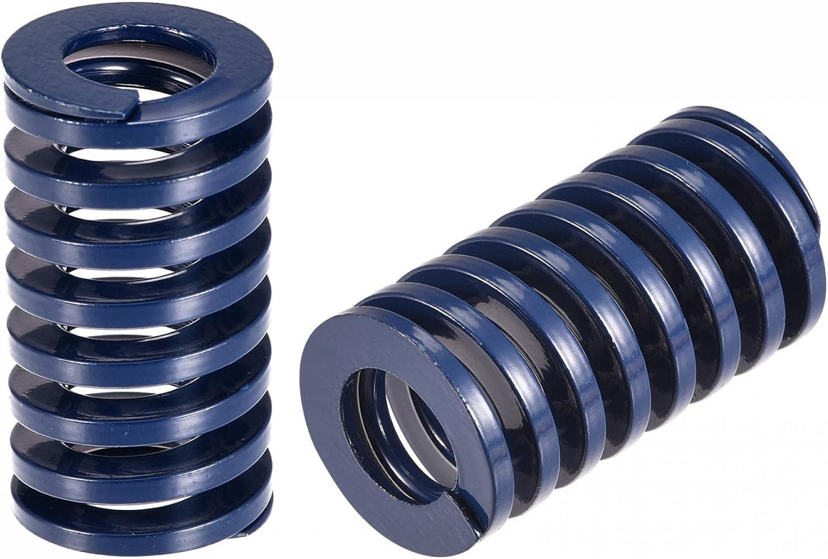 3D Printer Die Spring, 2pcs 22mm OD 40mm Long Spiral Stamping Light Load Compression Mould Die Springs for 3D Printer Electric Part, Blue