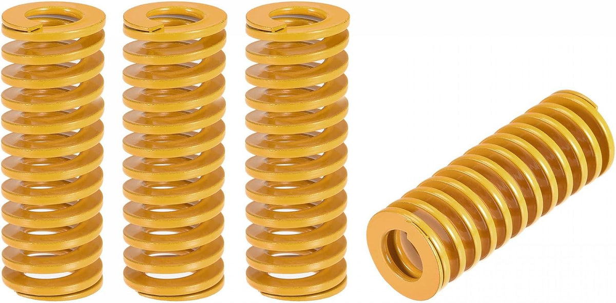 3D Printer Die Spring, 22mm OD 60mm Long 4pcs Spiral Stamping Light Load Compression Mould Die Springs for 3D Printer Electric Part, Yellow