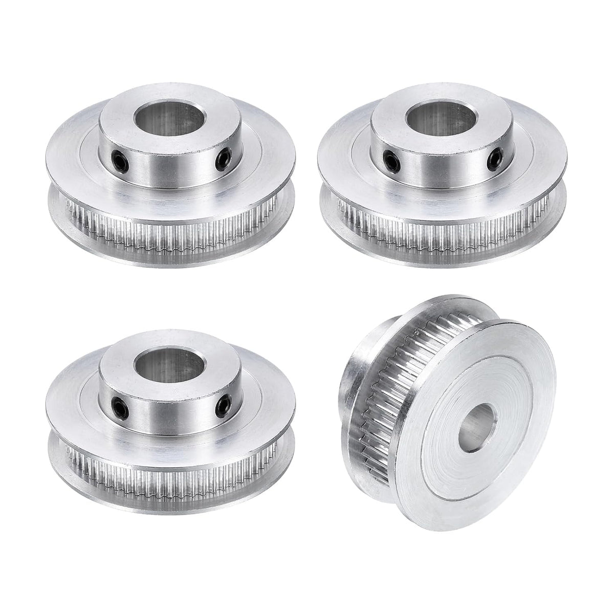 4pcs GT-2 60T Pulley Synchronous Wheel 12mm Bore, Aluminum Timing Pulley 60 Teeth, Fit Width 6mm Timing Belt for 3D Printer CNC Machine