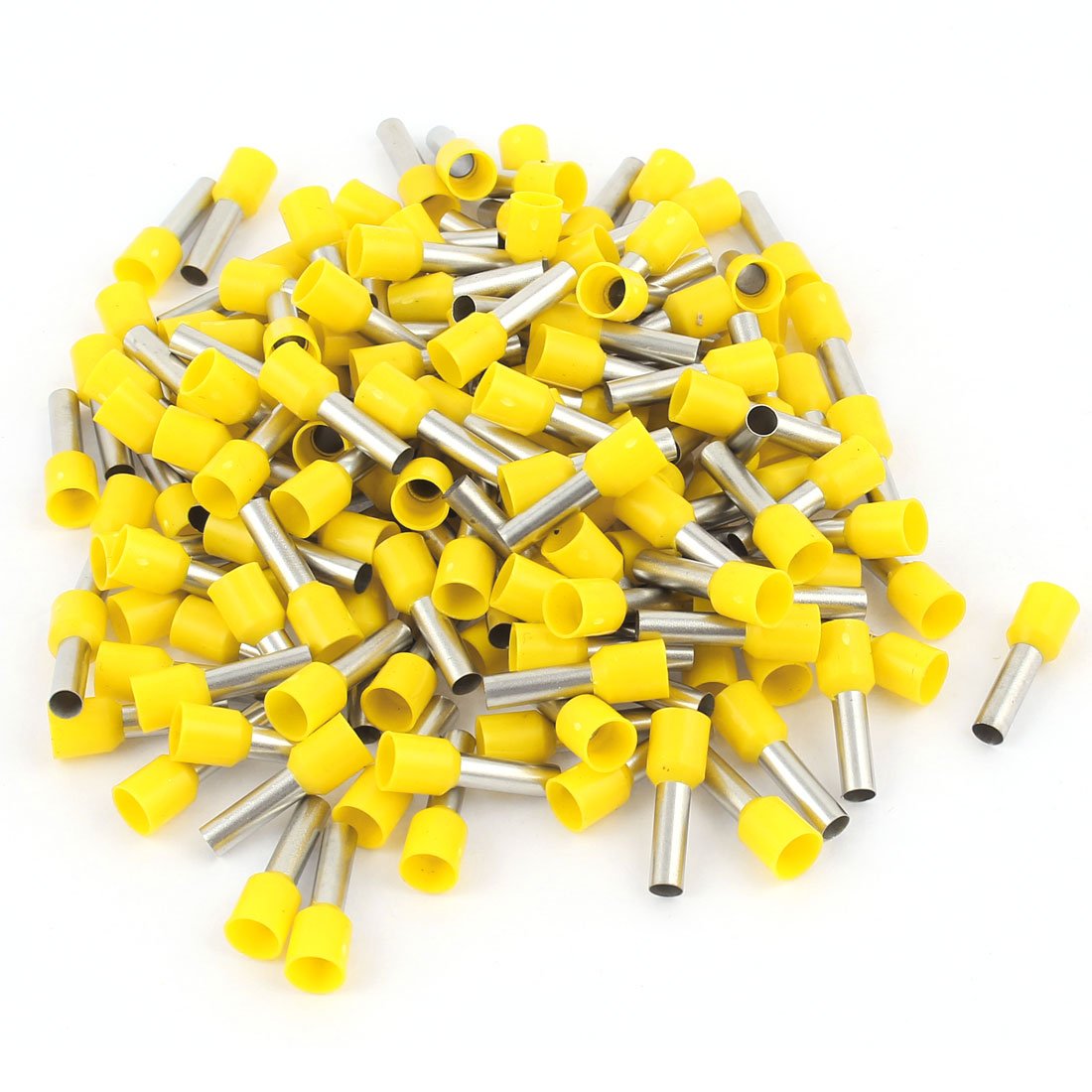Insulated Tube Pin End Terminals for AWG10 Wire Cable with 160 Piece, Yellow
