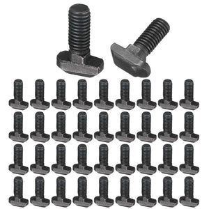 40pcs M8x20mm t Slot Drop-in Bolt, Carbon Steel Hammer Head Bolts t Shape Stud Sliding Screw for European Standard 40 Series Aluminum Profile