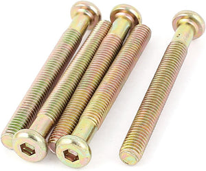 M8 x 70mm Threaded 1.25mm Pitch Hex Socket Head Cap Screws Bolts 5 Pcs